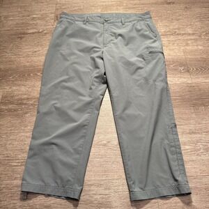 Eddie Bauer Pants Womens 14 Gray Ripstop Polyester Stretch Outdoor Travel Hiking